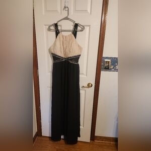 Black and cream dress